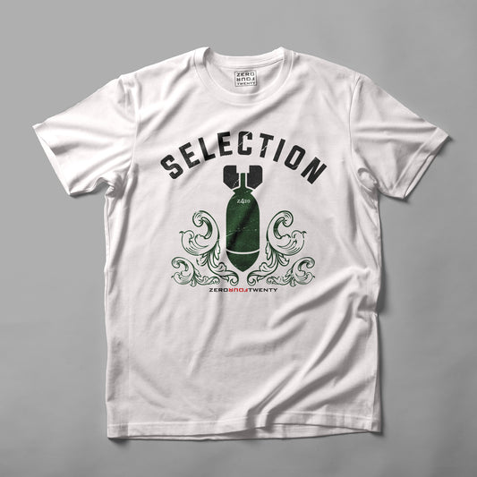 'Selection' Ringspun Cotton T-Shirt White