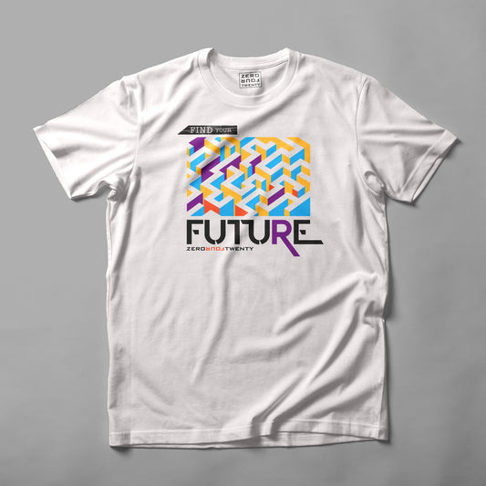 'Find Your Future' Ringspun Cotton T-Shirt White