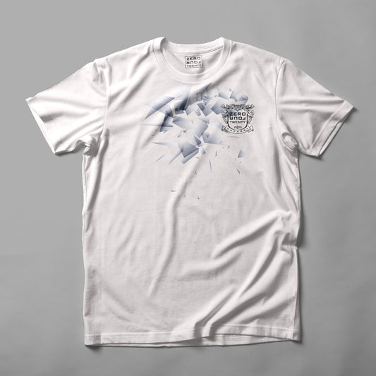 'Logo Shards' Ringspun Cotton T-Shirt White